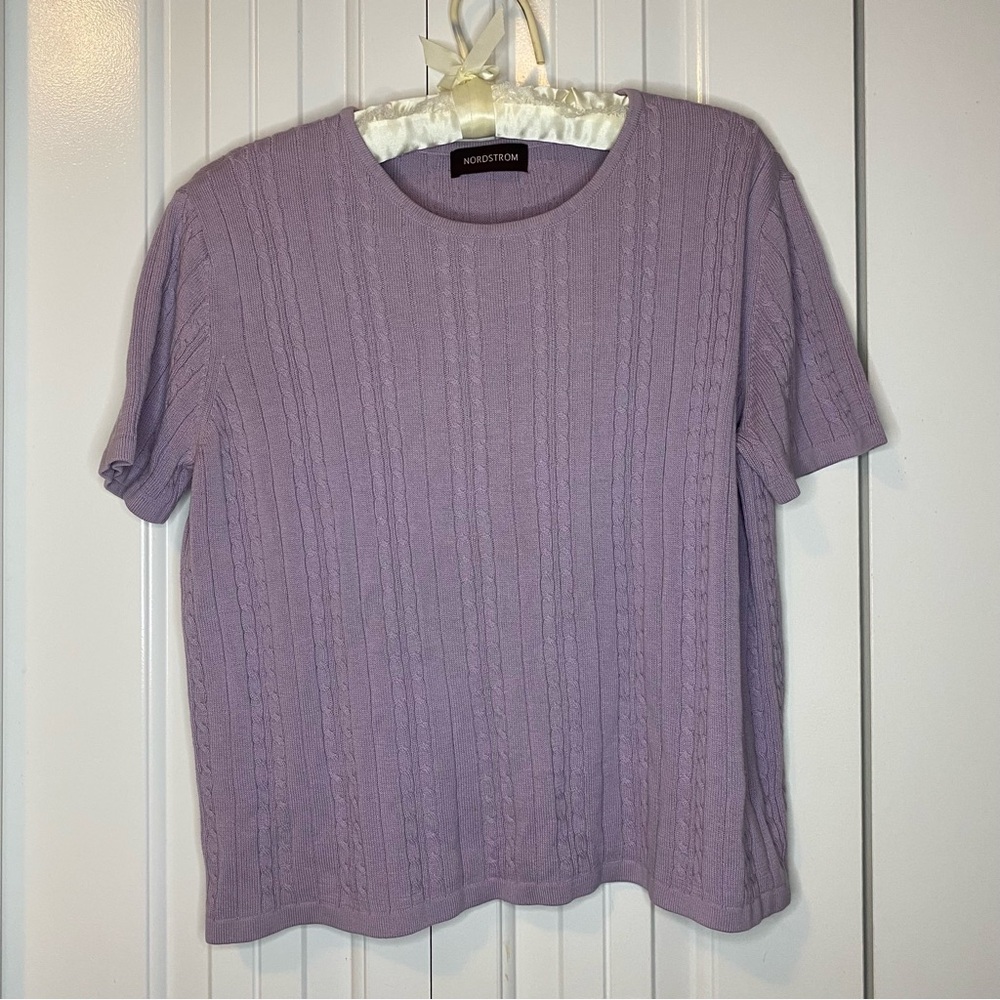 Nordstrom Lavender Knit Cardigan and Top Set - Picture 4 of 6